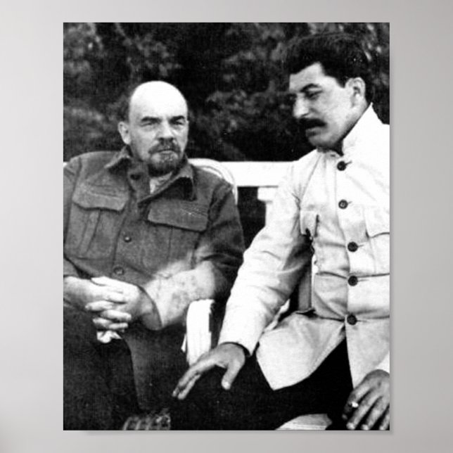 Poster Vladimir Lenin E Joseph Stalin (Frente)