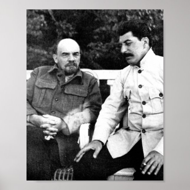 Poster Vladimir Lenin E Joseph Stalin (Frente)