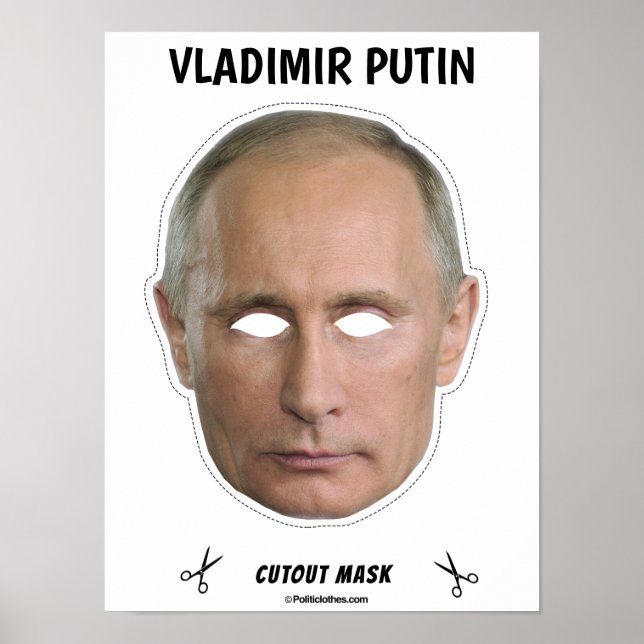 Poster VLADIMIR PUTIN Halloween Mask (Frente)