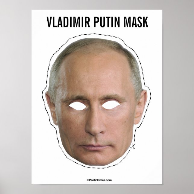 Poster Vladimir Putin Mask Cutout (Frente)