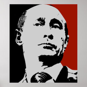 Poster Vladimir Putin vermelho