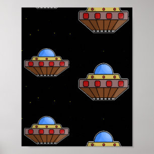 Poster voando no espaço