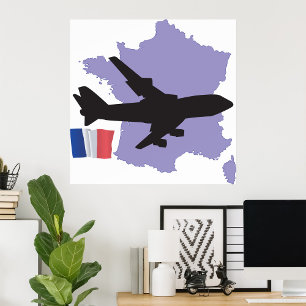 Poster Voando Para França