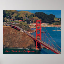 Poster Voando Sobre a Ponte Golden Gate de São Francisco