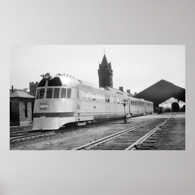 Poster Voando Yankee em Portland, Estação da EU em 1937 (Frente)