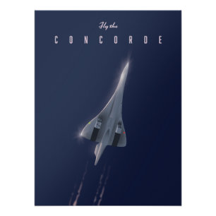 Pôster Voar O Poster de viagens Concorde