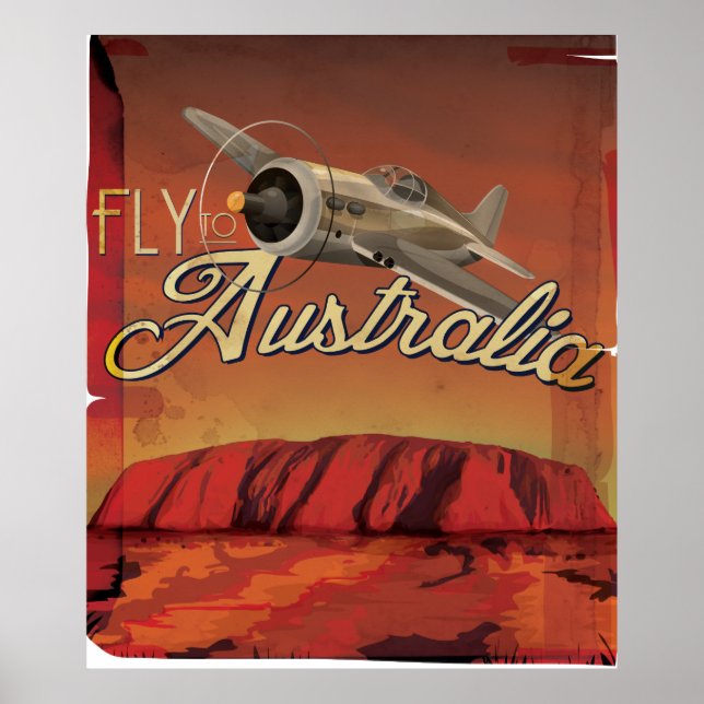 Pôster Voar Para A Austrália (Frente)