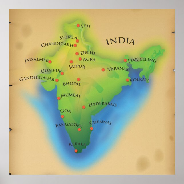 Poster Voar para a Índia (Frente)