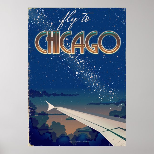 Poster Voar para Chicago (Frente)