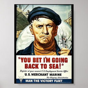 Poster Você apostou que eu estou indo para trás ao mar!