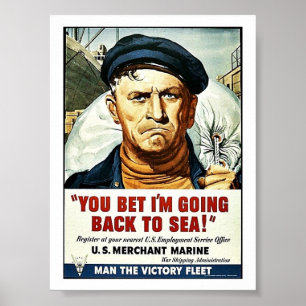 Poster Você apostou que eu estou indo para trás ao mar!
