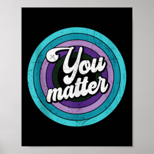Poster Você Camiseta de Tanque de Mensagem de Saúde Menta
