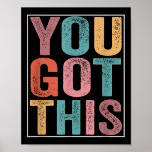 Poster Você Consegue Design Motivacional Para Dia de Test
