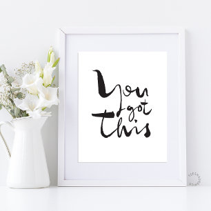 Poster Você consegue Minimalista Motivacional Inspirador