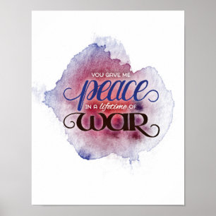 Pôster Você deu-me a paz em uma vida da guerra: 11x14