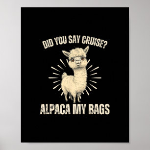 Poster Você Disse Cruzeiro Alpaca Minhas Bolsas Llama Pel