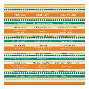 Pôster VOCÊ DIZ que O DEUS DIZ, escrituras da esperança