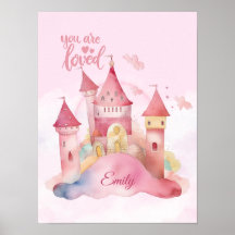 Você é amado Palácio na Nuvem Rosa Personalize