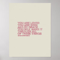 Você é amado que você é visto e pela graça você va