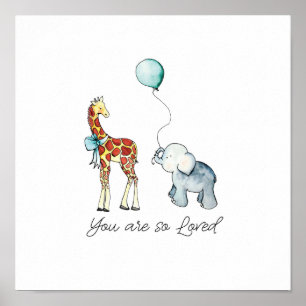 Poster Você é assim que elefante e girafa amados