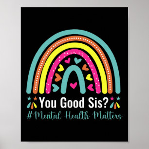 Poster Você é bom, saúde mental importa consciência human