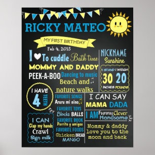 Pôster Você é meu menino do quadro do aniversário da l