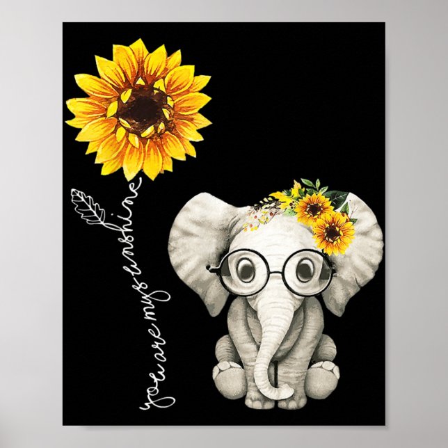 Poster Você É Meu Presente De Elefante Sunshine Hippie Su (Frente)