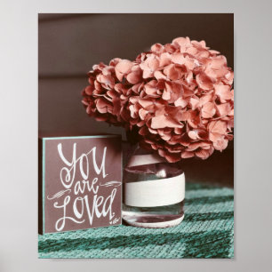 Poster Você é o amor das flores rosa