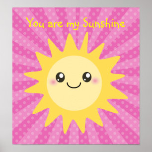 Pôster Você é o meu sol a rosa quente