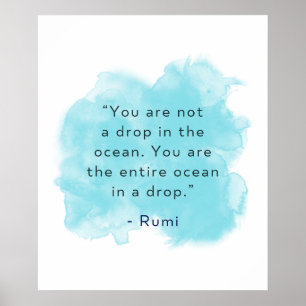 Poster Você é o oceano inteiro em uma gota - Rumi Cote