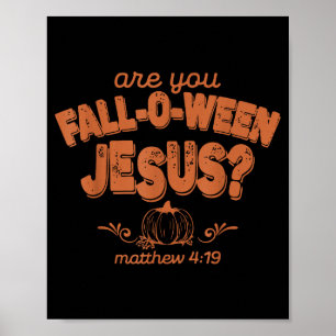 Poster Você É Outono-ween Jesus Outono Halloween Cristão