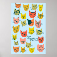 Você é Puro! Ilustração Colorida de Gatos Loucos