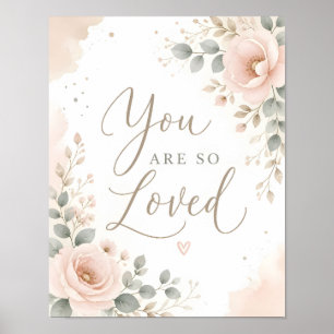 Poster Você É Tão Amado Arte de Parede para Berçário Post