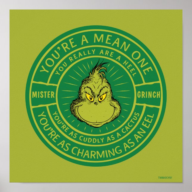 Poster Você é um Crachá do Senhor Grinch Mau (Frente)