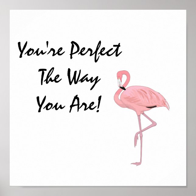 Pôster Você é uma Afirmação de Aceitação de Flamingo Perf (Frente)