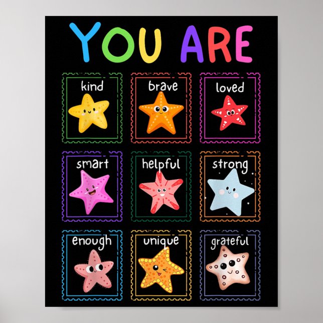Poster Você É Uma Estrela-do-Mar Gentil Professor Volta à (Frente)