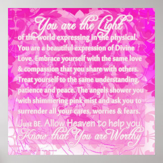 Pôster Você é uma mensagem inspiradora digna de Divino