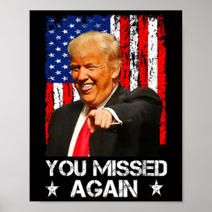 Poster Você Errou Novamente Trump 2025 Bandeira EUA 1