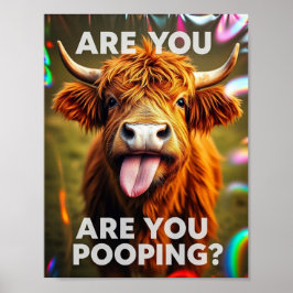 Poster Você Está Fazendo cocô? Vaca Engraçada, Arte De Va