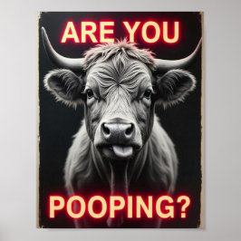 Poster Você Está Fazendo cocô? Vaca Engraçada, Arte De Va
