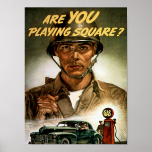 Poster Você Está Jogando Quadrado?