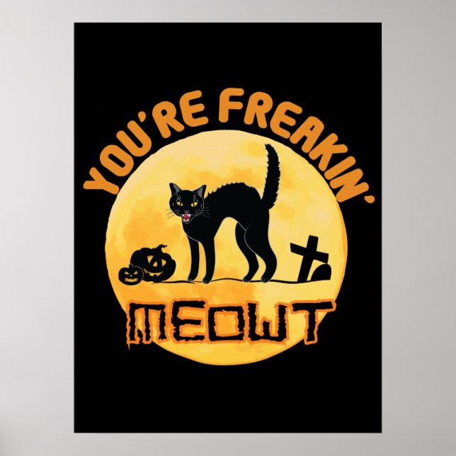 Poster Você está louco no Dia das Bruxas (Frente)
