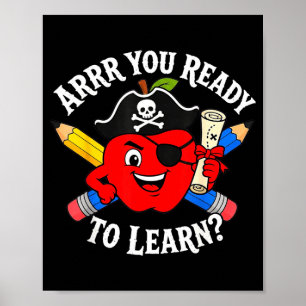 Poster Você está pronto para aprender pirata de volta às