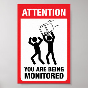 Pôster Você Está Sendo Monitorado - Office Humor