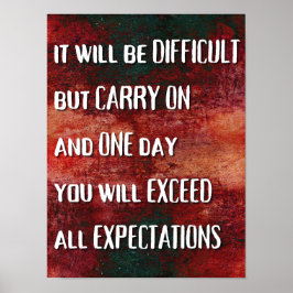 Poster Você Excederá As Expectativas - Motivacional