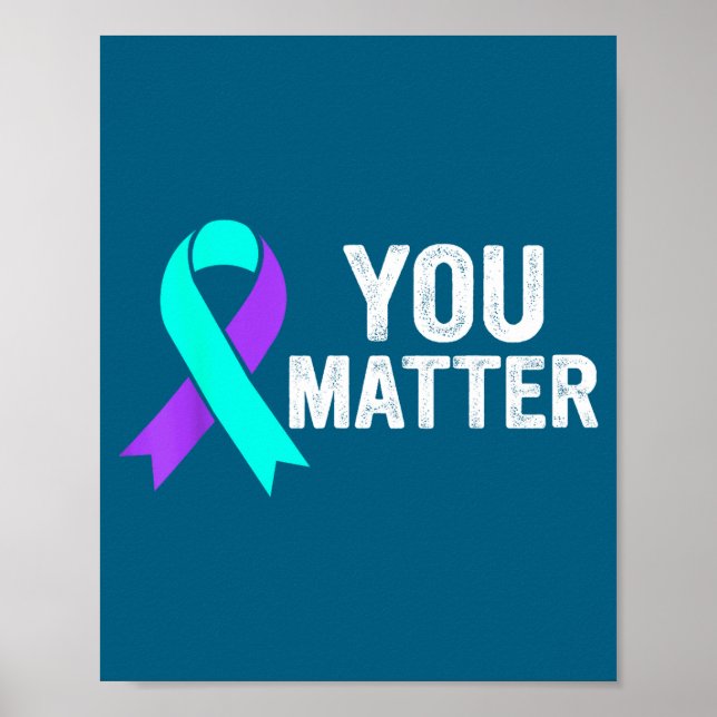 Poster Você Faixa de Conscientização Roxo Azul Prevenção  (Frente)