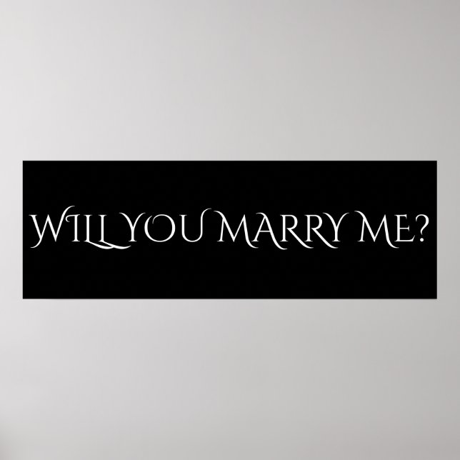 Pôster VOCÊ ME CASADO? - Banner de 36"x12" (Frente)
