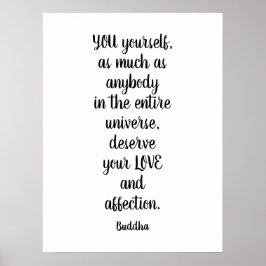 Pôster Você Merece A Citação Buda Do Amor