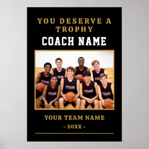 Poster Você Merece um Treinador Troféu Foto Basquetebol