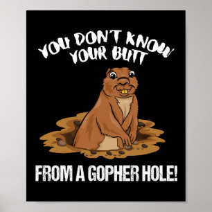 POSTER VOCÊ NÃO CONHECE SUA BUMBUM DE UM BURACO DE GOPHER